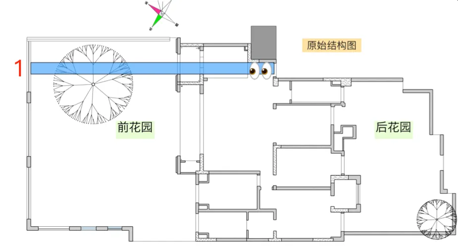 左转49度入户角度动画